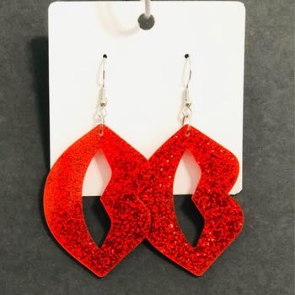 NEW Hypoallergenic Acrylic Drop Dangle Lip Earrings